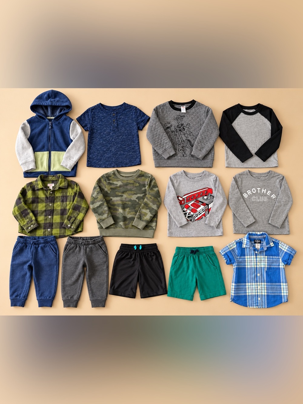 Boys 4T Clothing Bundle 13 Pc OshKosh Children’s Place Joggers Tops